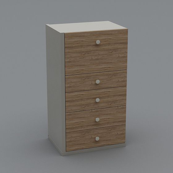 Sleek Storage Cabinet 3D model for Modern Interiors