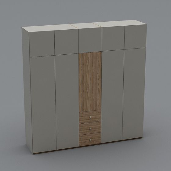 Modern Minimalist Storage Cabinet 3D model
