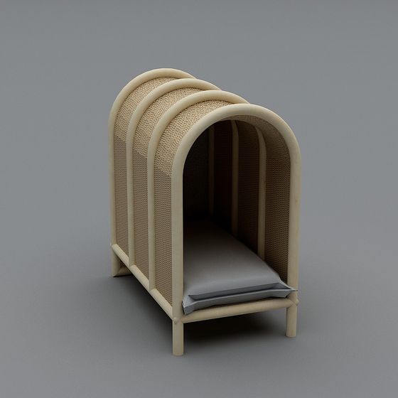 Rattan Pod Low Poly 3D Model