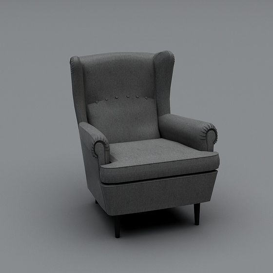 Vintage Wingback Chair 3D Model for Modern Designs