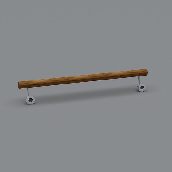 Rolling Wooden Rail 3D model
