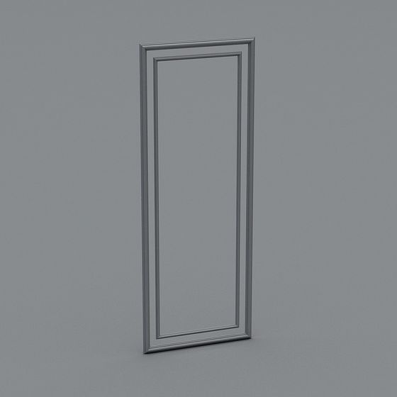 Minimalist 3D Framed Door Model