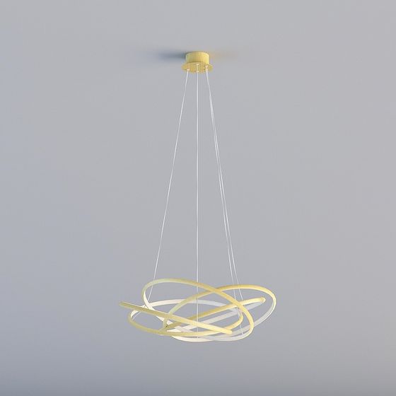Twist Light 3D model - Elegant Low Poly Chandelier