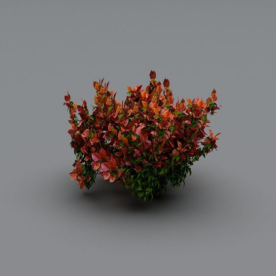 Vibrant Autumn Shrub 3D model for Creative Projects