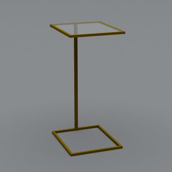 Modern Glass Side Table 3D model