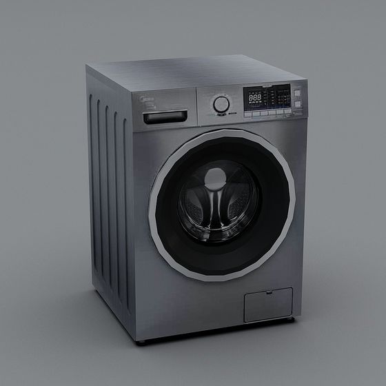 Stylish Washing Machine 3D model for Modern Interiors