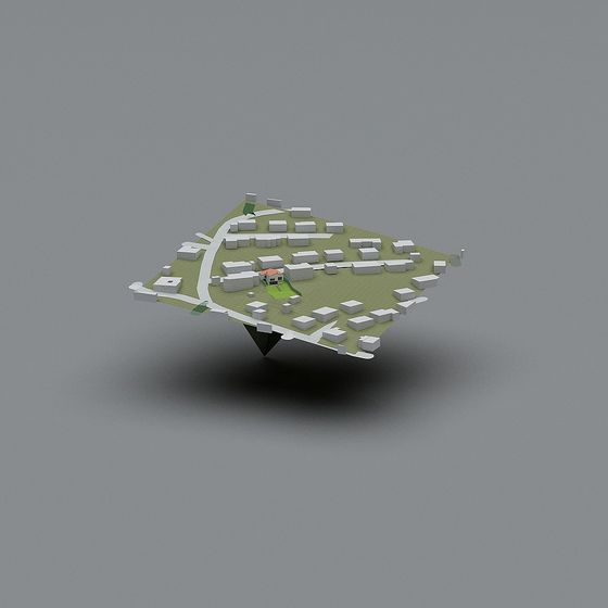Low-Poly Future City 3D model