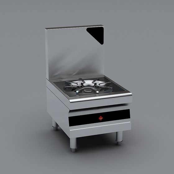 Commercial Gas Stove 3D model for Modern Kitchens