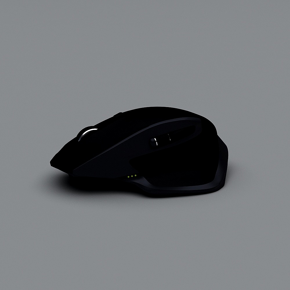 Futuristic Low-Polygon 3D Mouse Model
