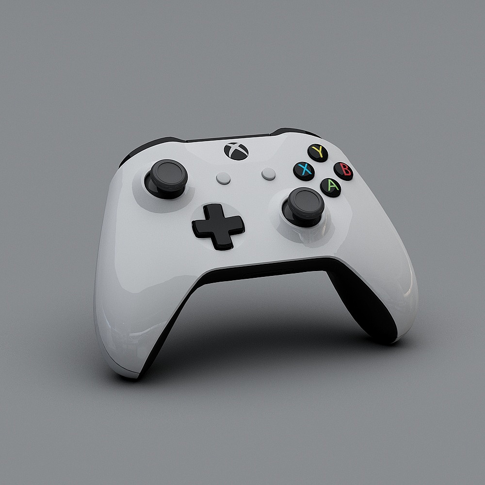 Stylish Low-Poly Game Controller 3D Model