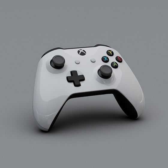 Stylish Low-Poly Game Controller 3D Model
