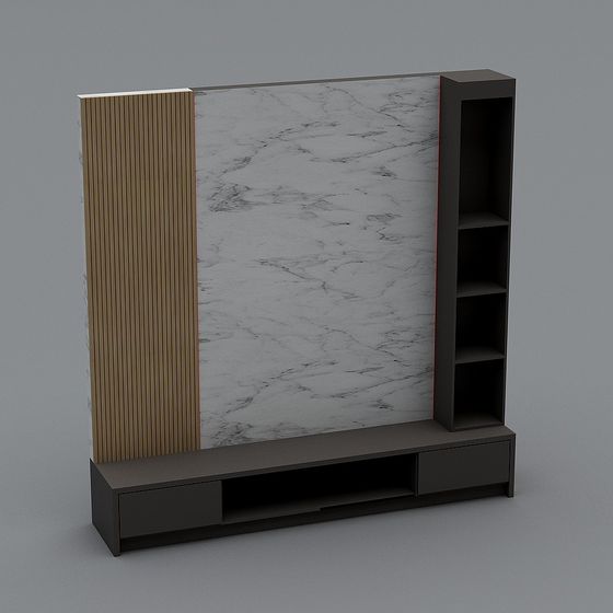 Minimalist Living Room TV Cabinet 3D model