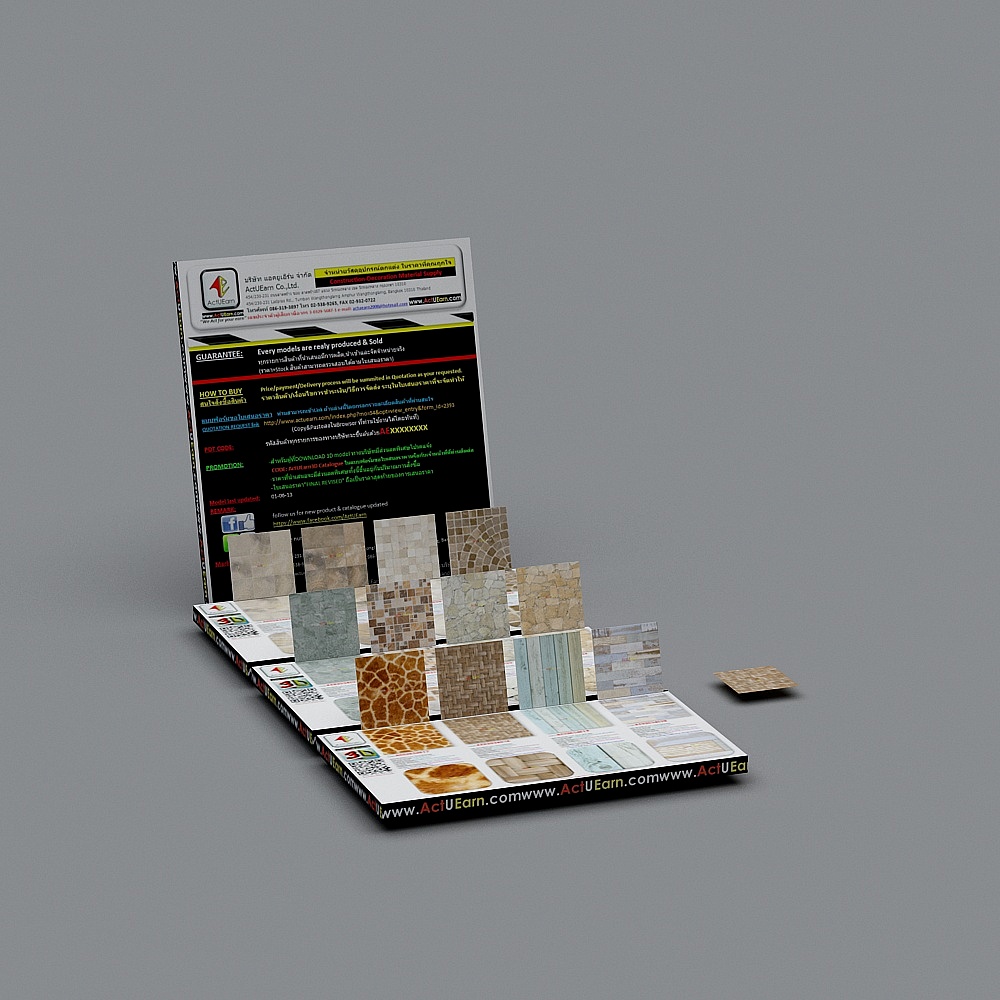 Creative Low-Poly Tile Display 3D model
