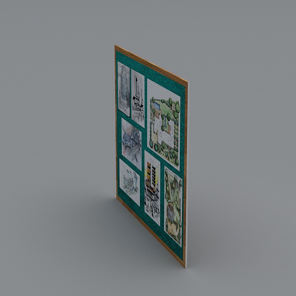 City Silhouette Puzzle Panel 3D model