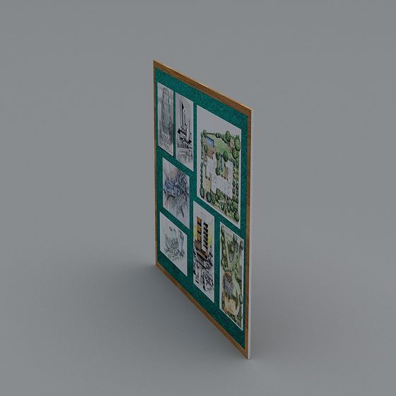 City Silhouette Puzzle Panel 3D model