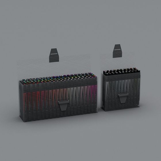 Colorful Pencil Box 3D model for Creative Projects
