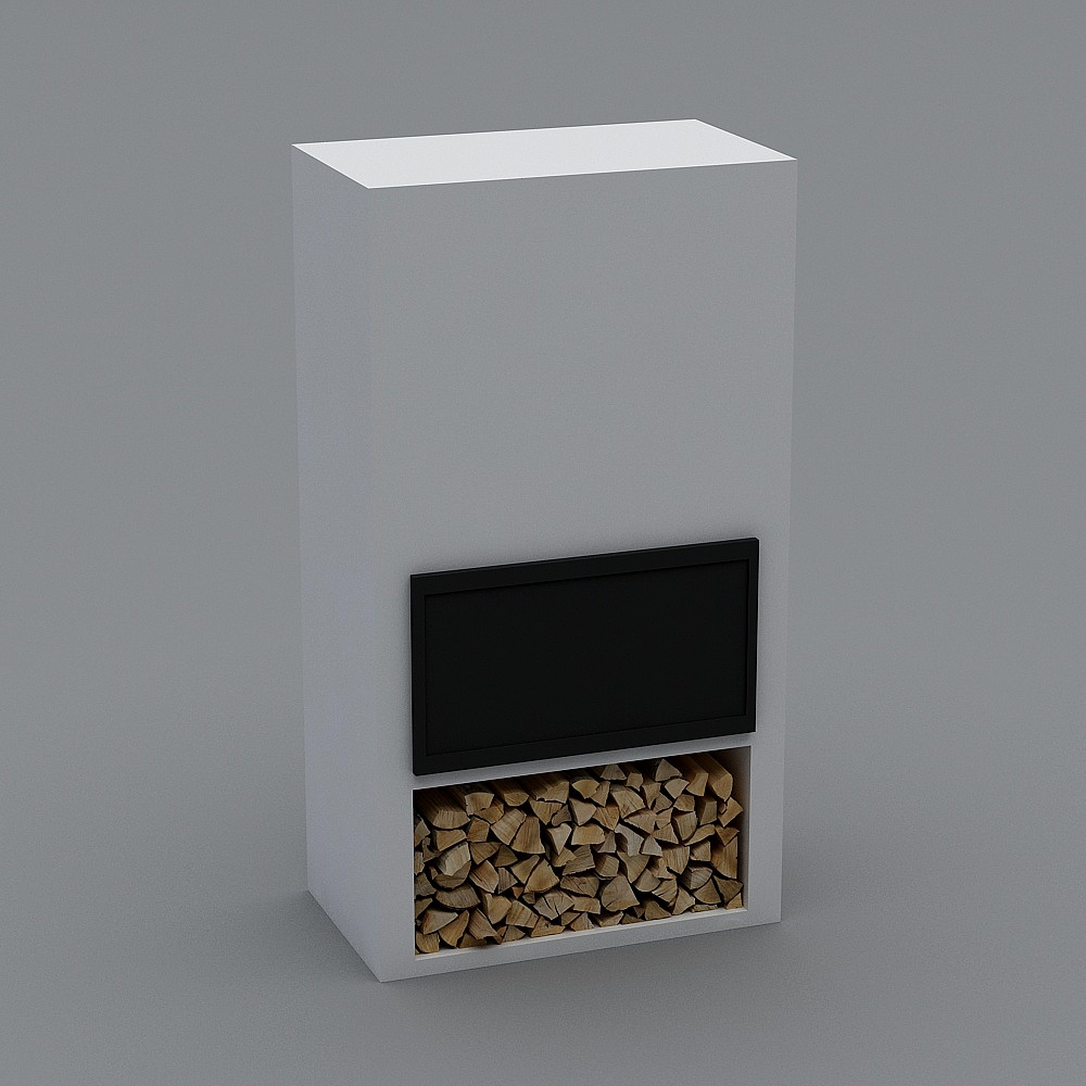 Minimalist Firewood Rack 3D model