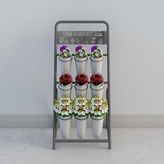 Chalk Botanicals Flower Stand 3D model