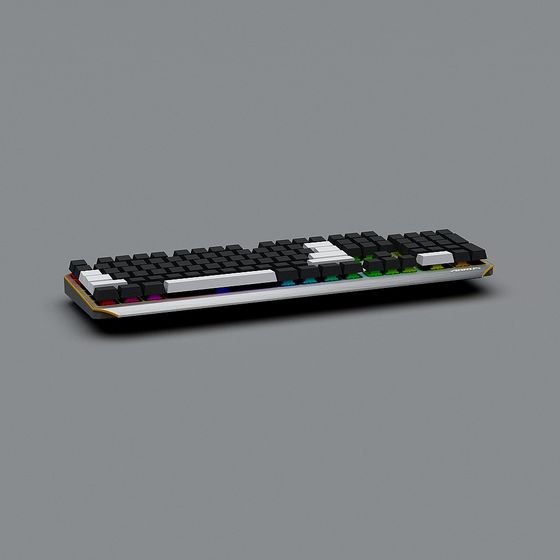 Stylish Low-Poly Keyboard 3D model