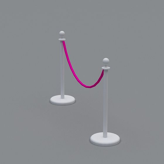 Stylish Queue Barrier 3D model for Creative Projects
