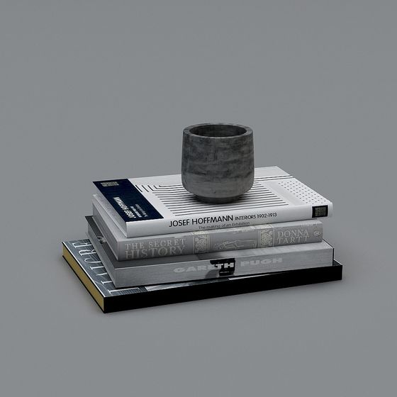 本とポット付き