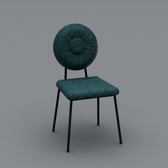 Elegant Low-Poly Dining Chair 3D model