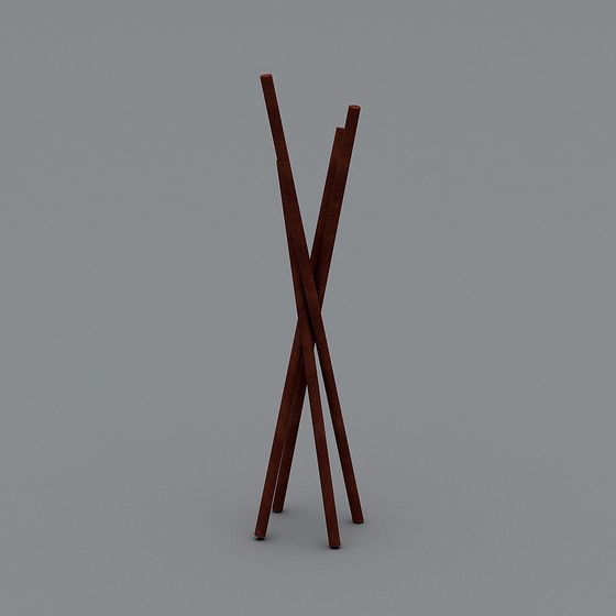 Crossed Wooden Frame 3D model