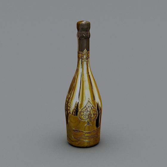 Luxurious Champagne Bottle 3D model