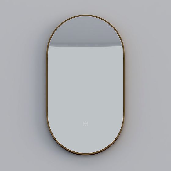 Elegant Oval Mirror 3D model for Modern Interior Design