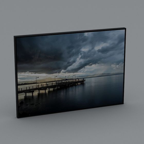 Stormy Dock 3D model for Creative Projects