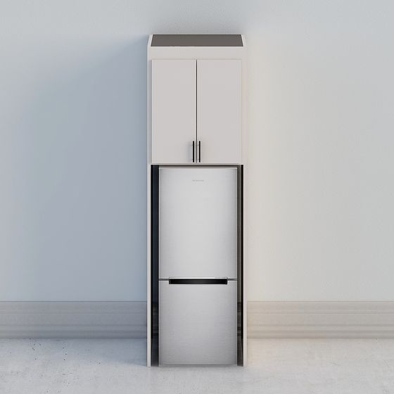 Stylish 3D Refrigerator Cabinet Model for Modern Interiors