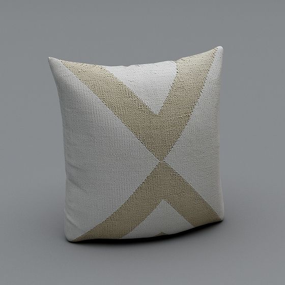 Stylish Geometric Pattern Pillow 3D model