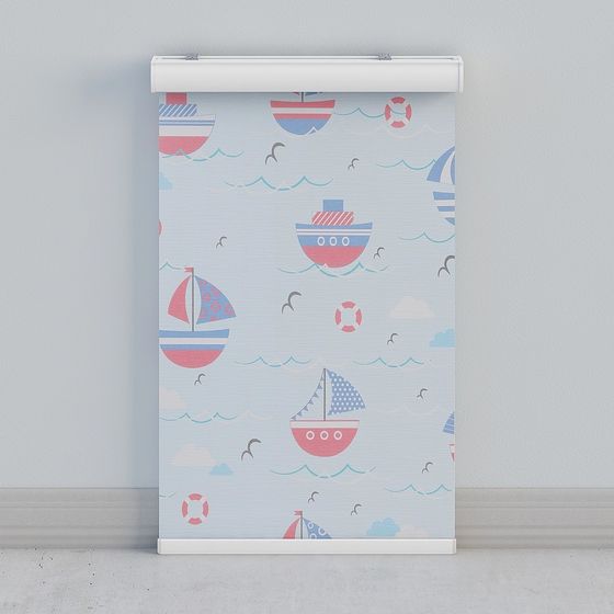 Nautical Roller Shade 3D model