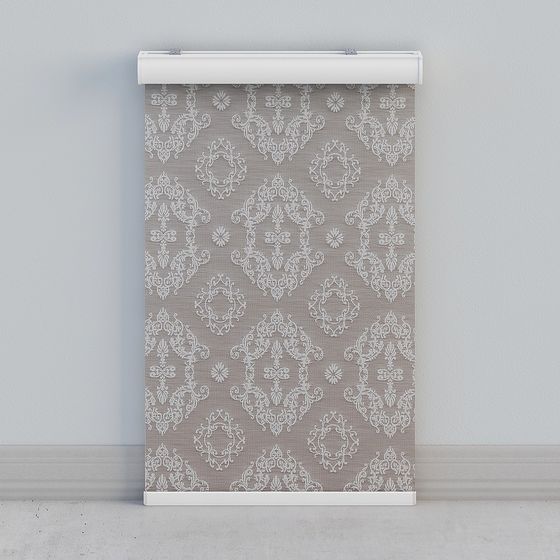 Vintage Pattern Curtain 3D model for Modern Design