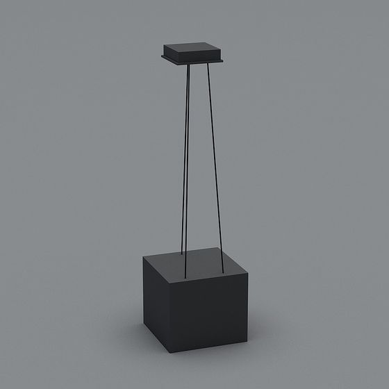 Suspended Cube 3D model for Creative Spaces