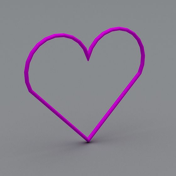 Vibrant Heart-Shaped 3D Model