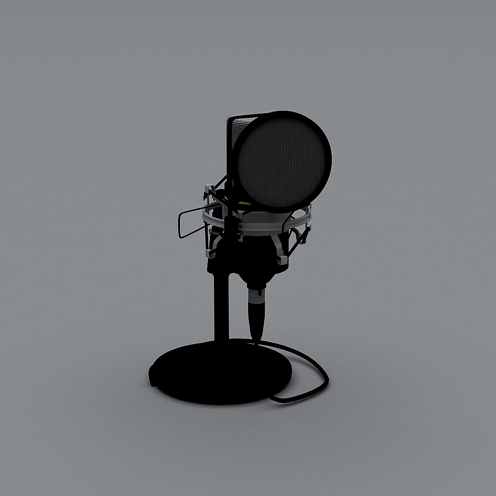 Realistic Studio Microphone 3D model