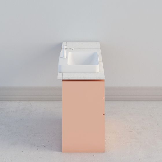 Minimalist Bathroom Vanity 3D model