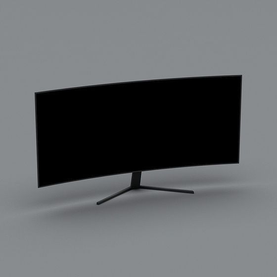 Modern Low-Poly 3D Model TV Screen