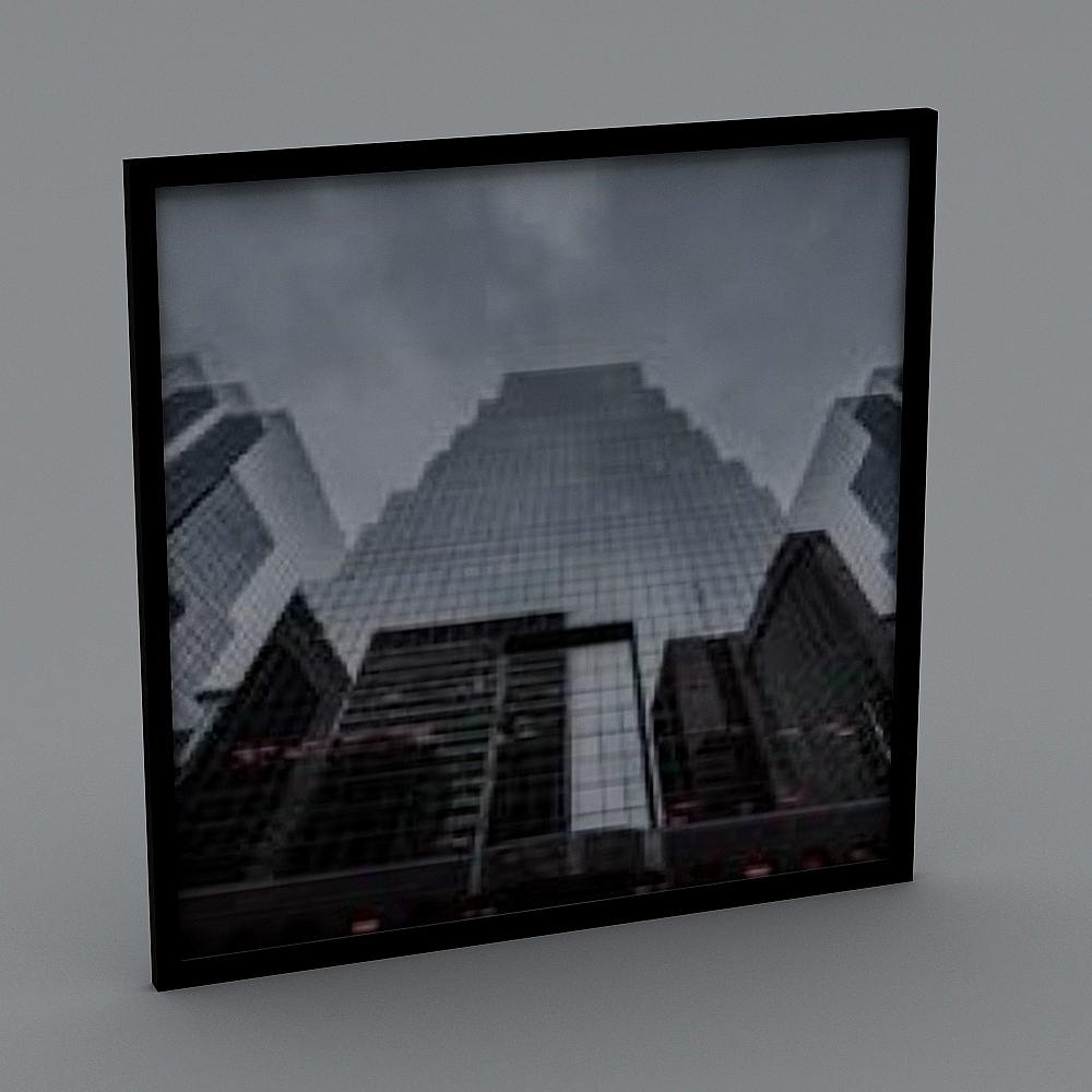 Futuristic Skyscraper 3D Model with Low Polygon Design