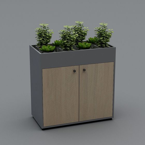 Urban Green Plant Cabinet 3D model