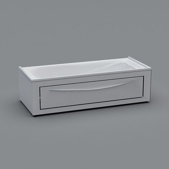 Stylish Minimalist Bathtub 3D model