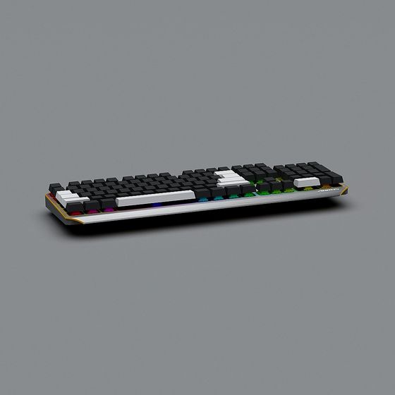 Stylish Low-Poly Keyboard 3D Model