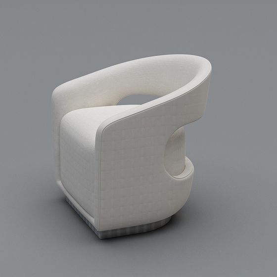 Elegant Low Polygon Curved Chair 3D model