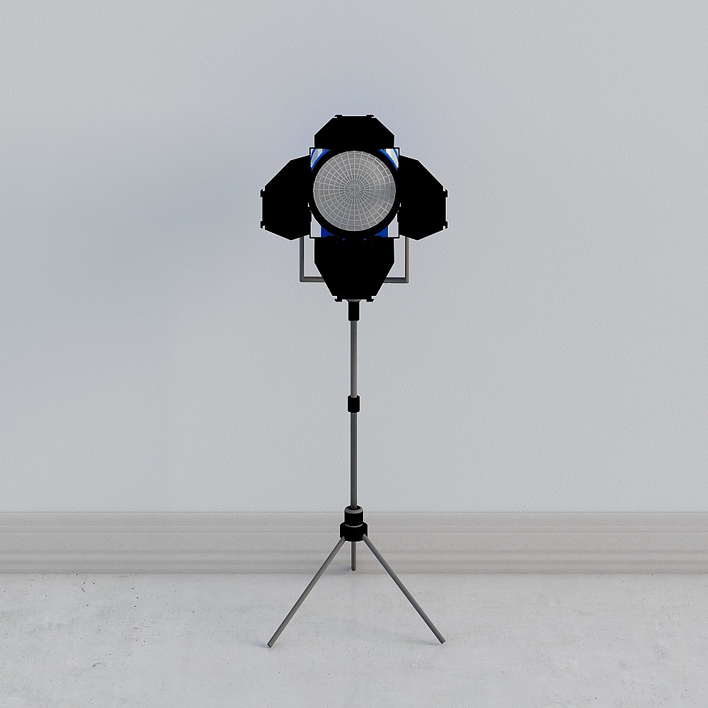 Low-Poly Film Lighting Stand 3D model