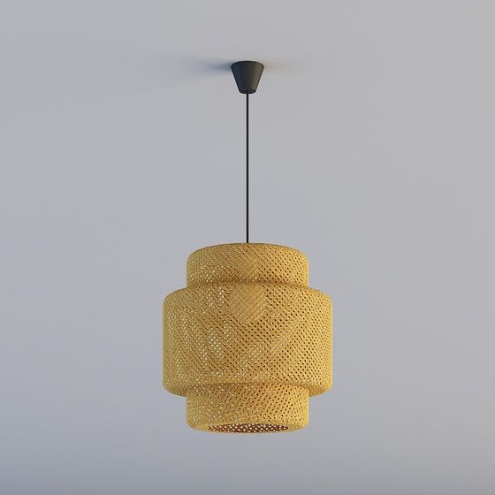 Elegant Low-Polygon Chandelier 3D Model