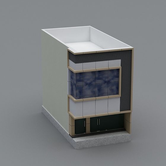 Contemporary Low Poly Architectural 3D model