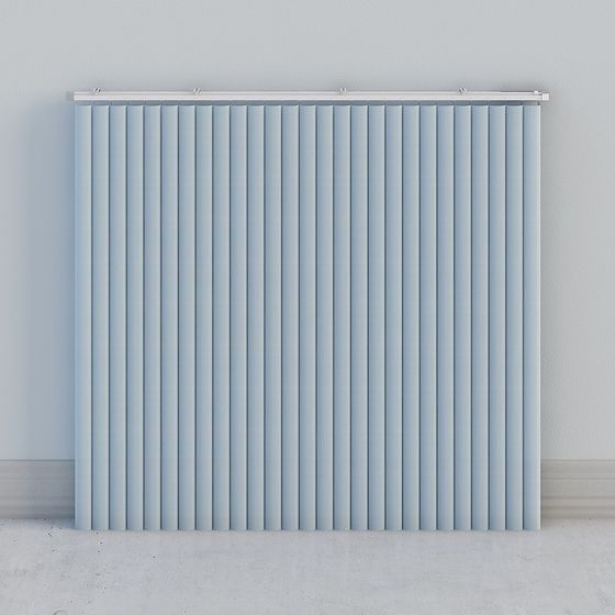 Stunning Vertical Blind 3D model in Modern Minimalist Design