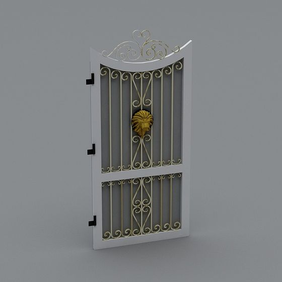 Golden Lion Gate 3D Model Design