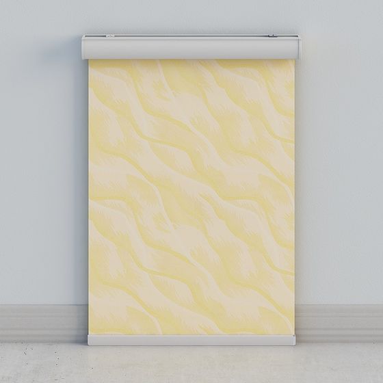 Stylish Wave Curtain 3D model for Interior Design